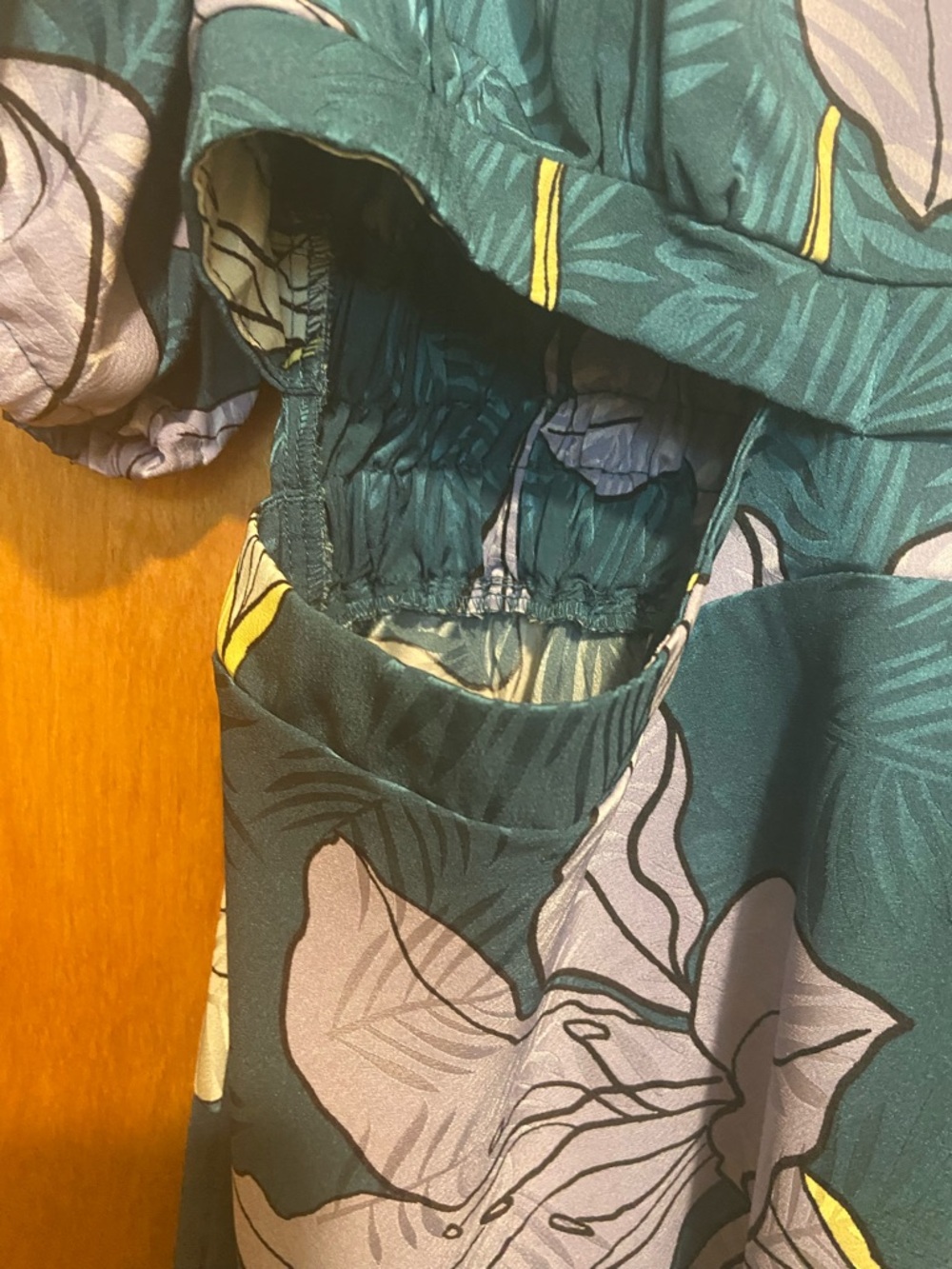 sofia by sofia vergara Teal Maxi Dress with Lavender Floral Print - Picture 4 of 4